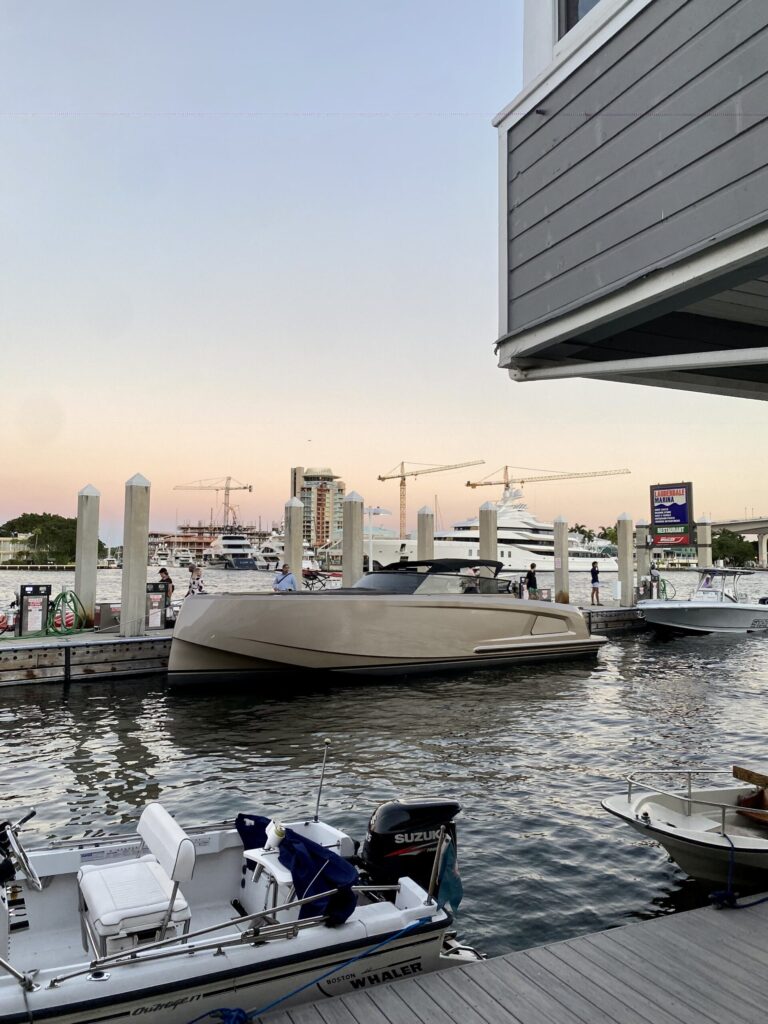 Yacht at a South Florida marina
