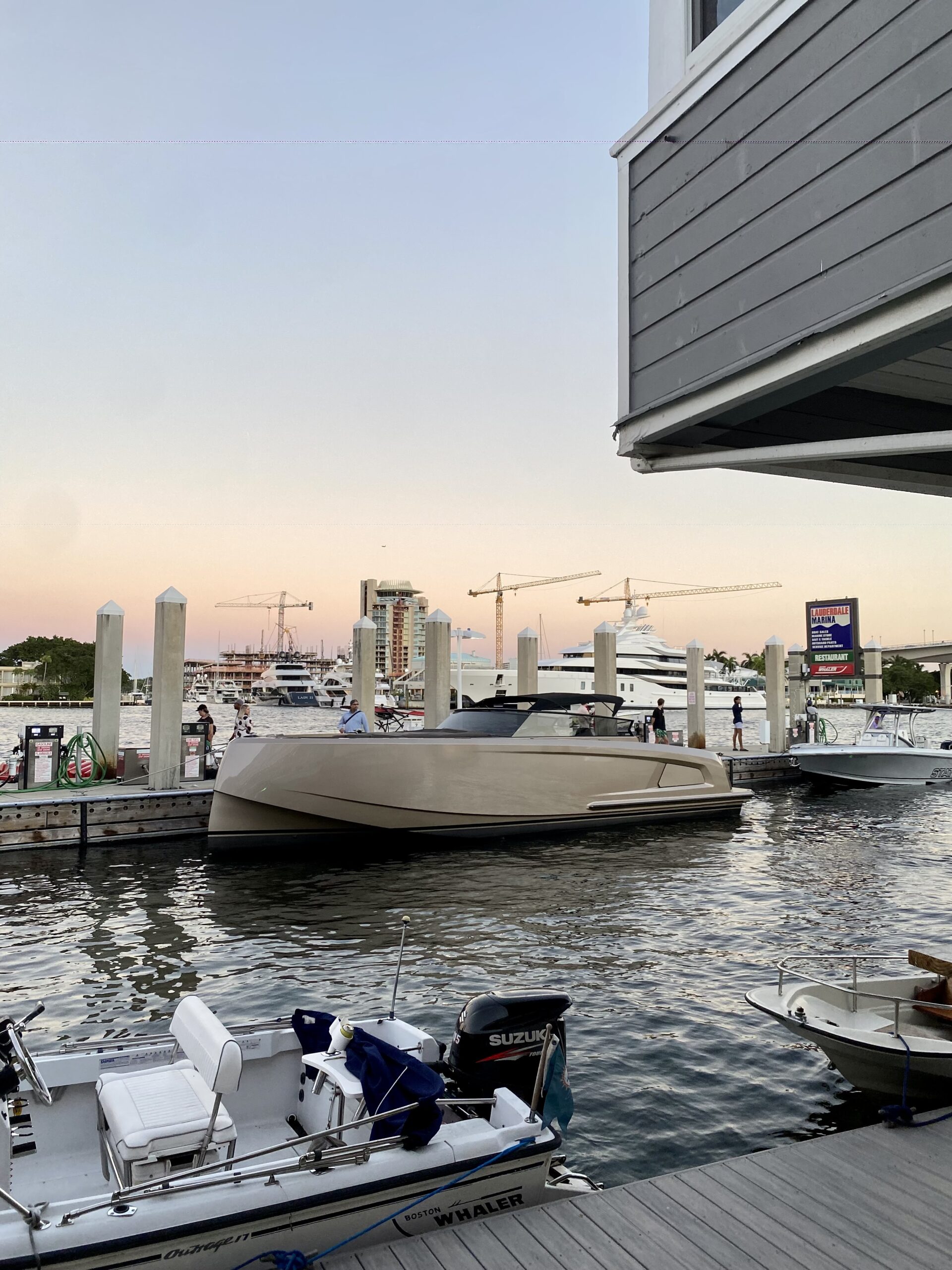 Yacht at a South Florida marina