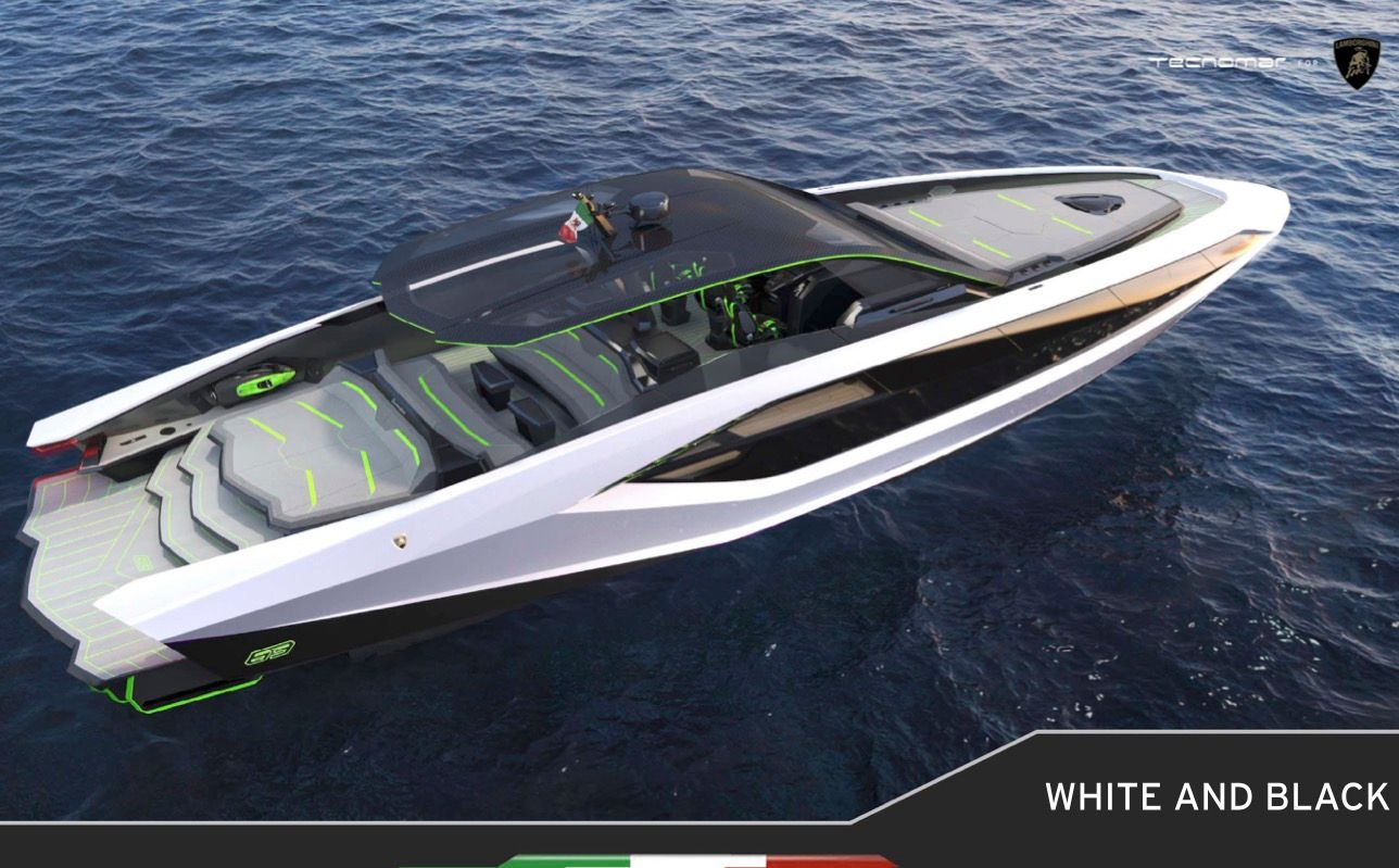 2026 Tecnomar Lamborghini 63, listed with Prestige Marine.